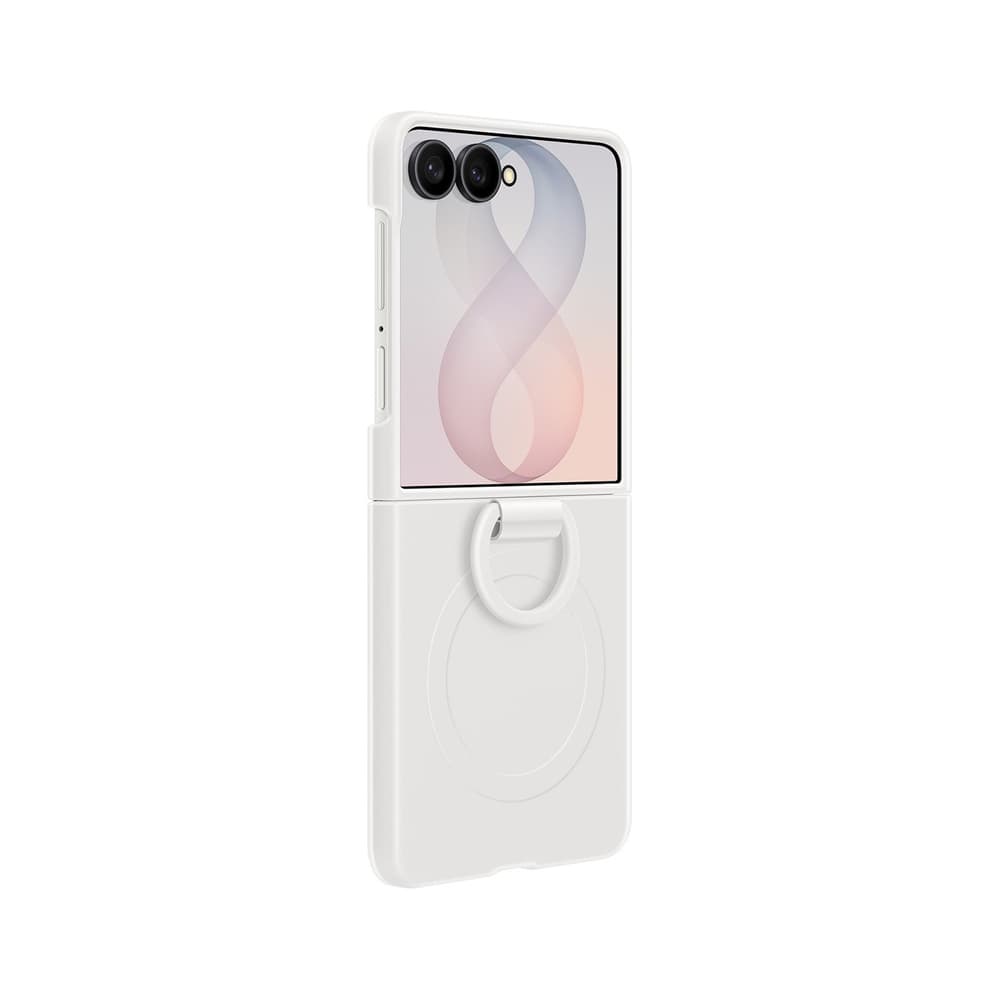 Samsung Silicone Ring Magnet ovitek za Galaxy Z Flip 8, bel