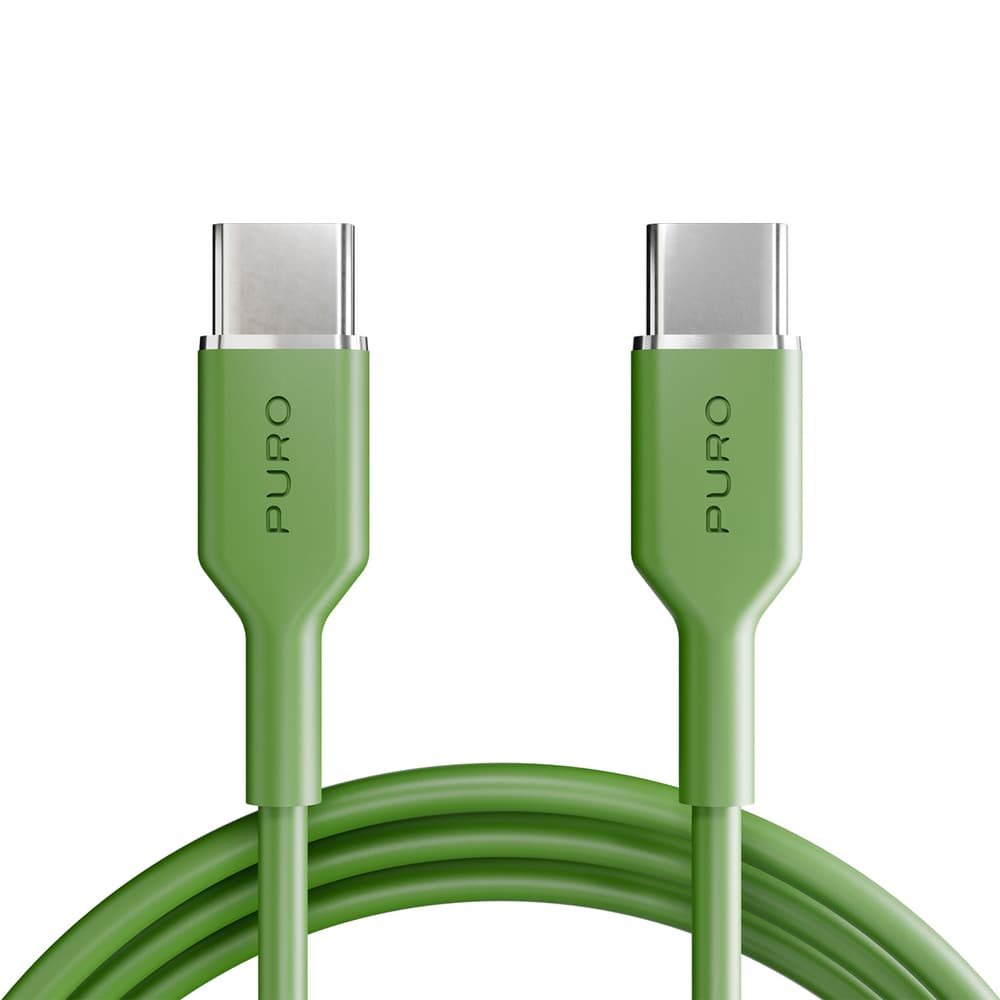 Puro ICON USB-C vtični kabel 1.5m - Zelena