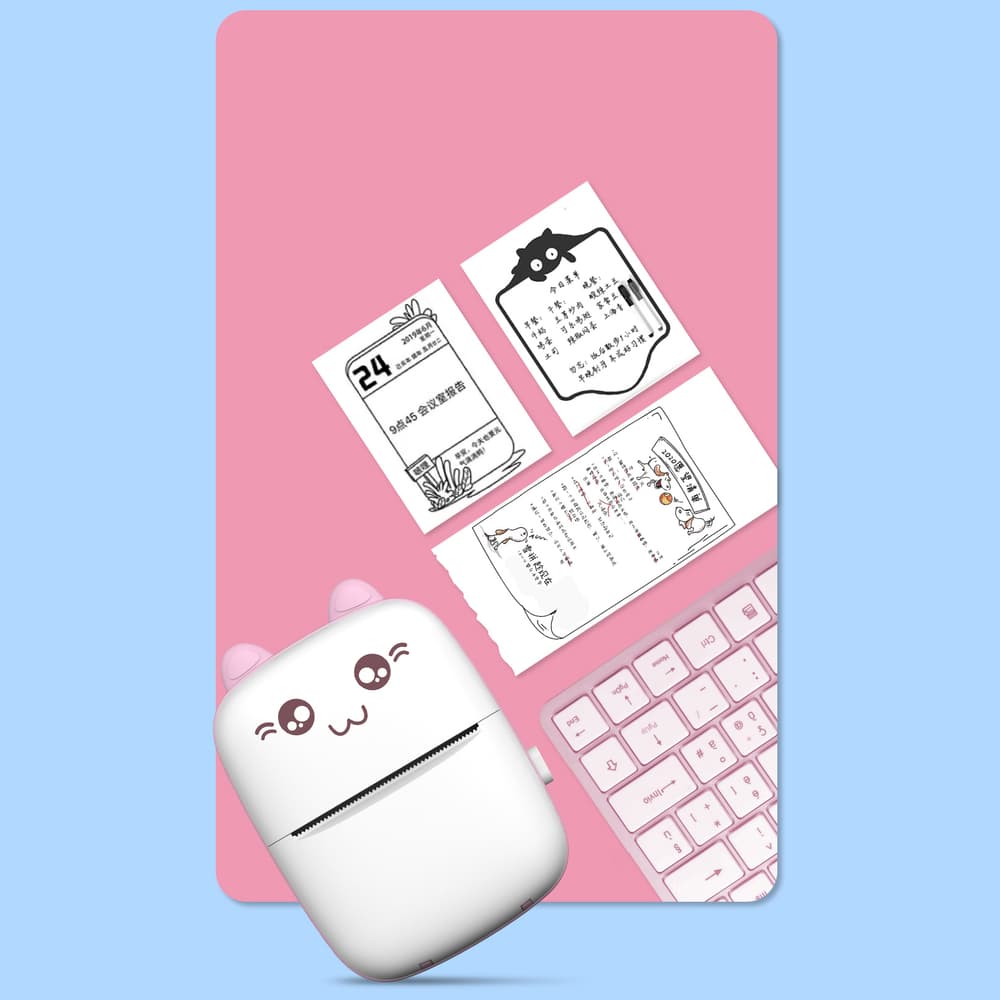 Hurtel HURC9 Bluetooth Termalni Tiskalnik Mini Kitty - Roza 4