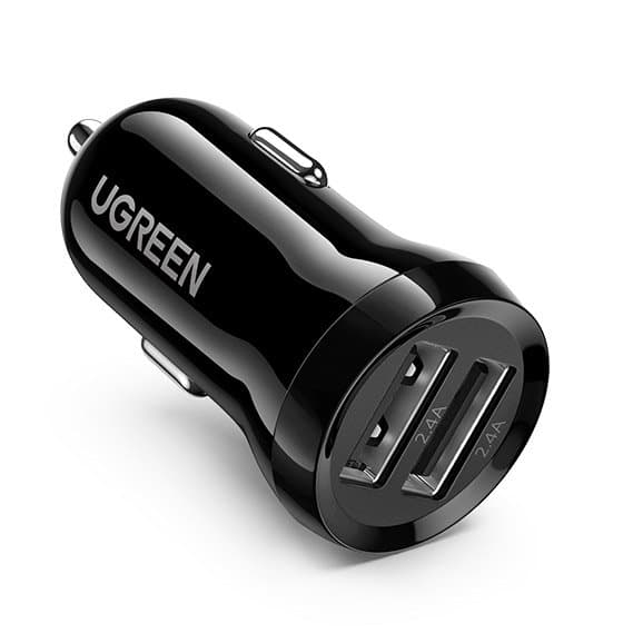 Ugreen avto polnilec 2x USB 24W 4.8A - črn