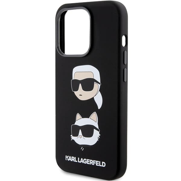 Karl Lagerfeld ovitek za iPhone 15 Pro - črn, silikonski 6