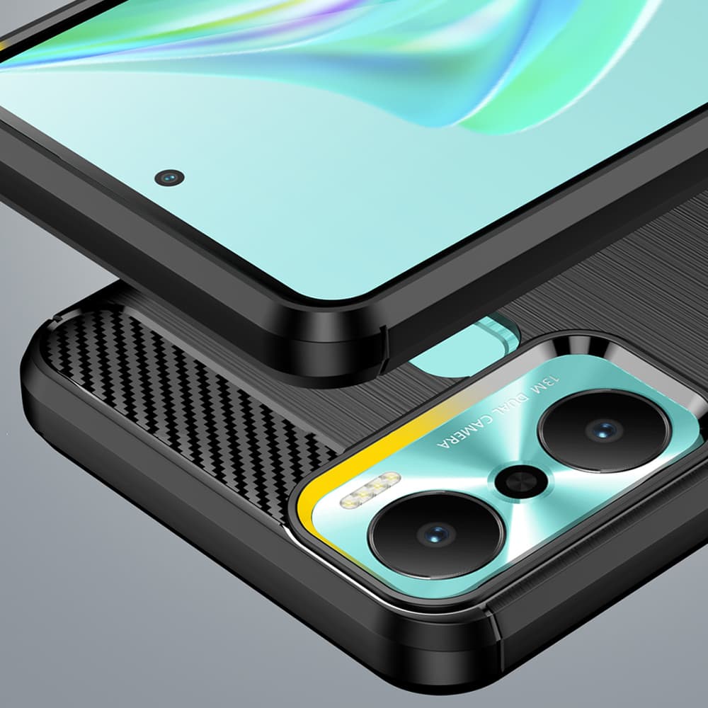 Carbon Case ovitek za Infinix Hot 20 Play (črn) 6