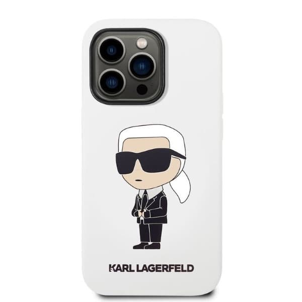 Karl Lagerfeld Silicone Ikonik ovitek za iPhone 14 Pro Max - bela 3