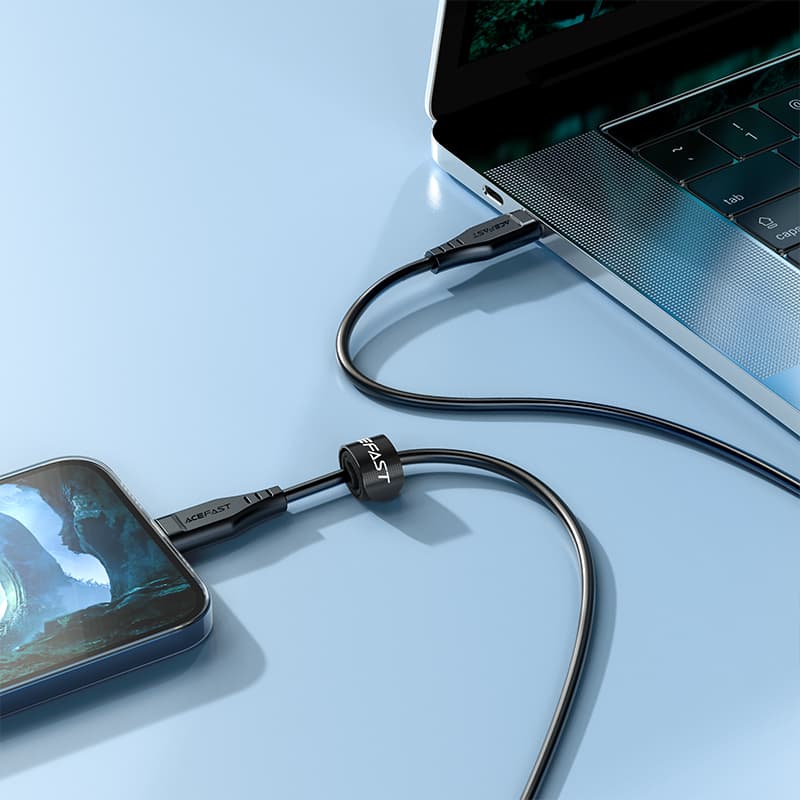 Acefast USB-C na Lightning kabel 1.2m, 30W, 3A, bel (C3-01) 6