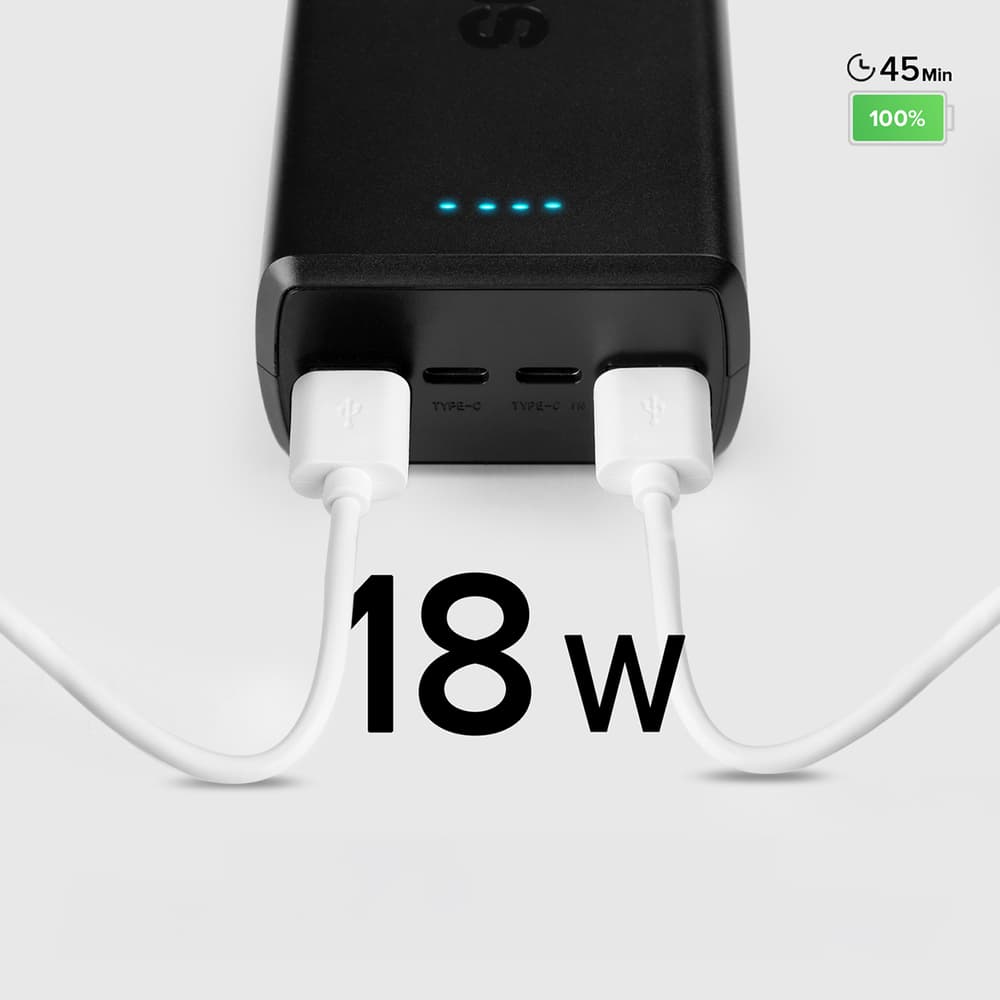 Powerbank SBS TTBB30000PD20K, 30000 mAh, 2x USB-C, 2x USB-A, črna 8