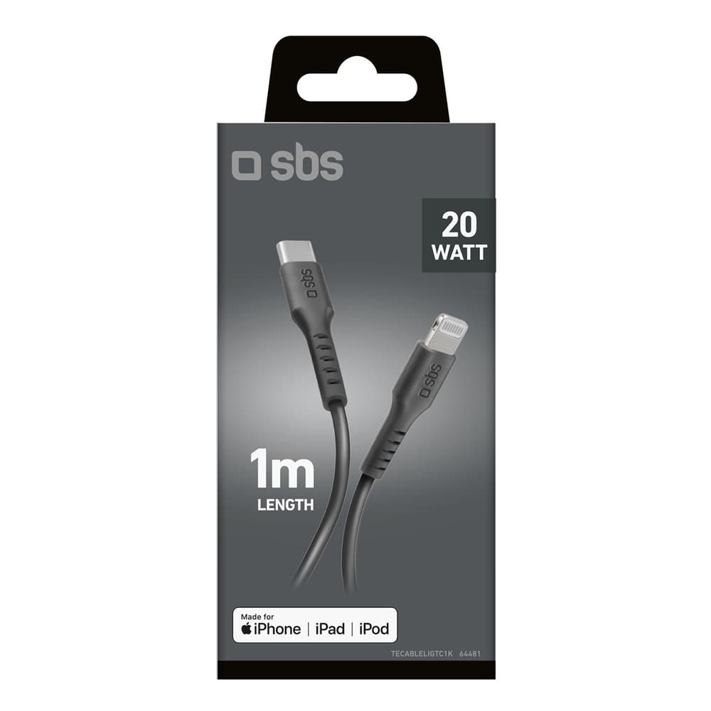SBS kabel USB-C - Lightning 1m - črn 2