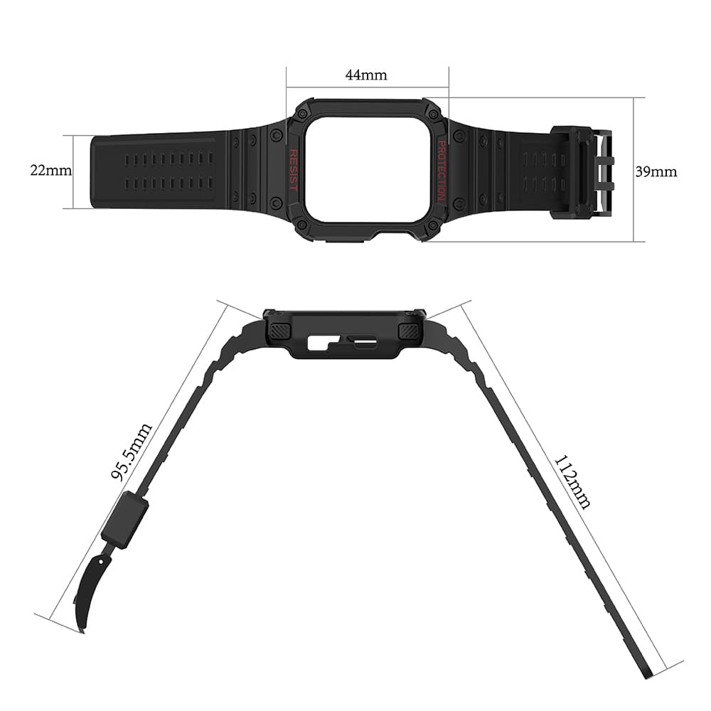 Hurtel Protect Strap Band za Apple Watch 38/40/41mm, črna 5