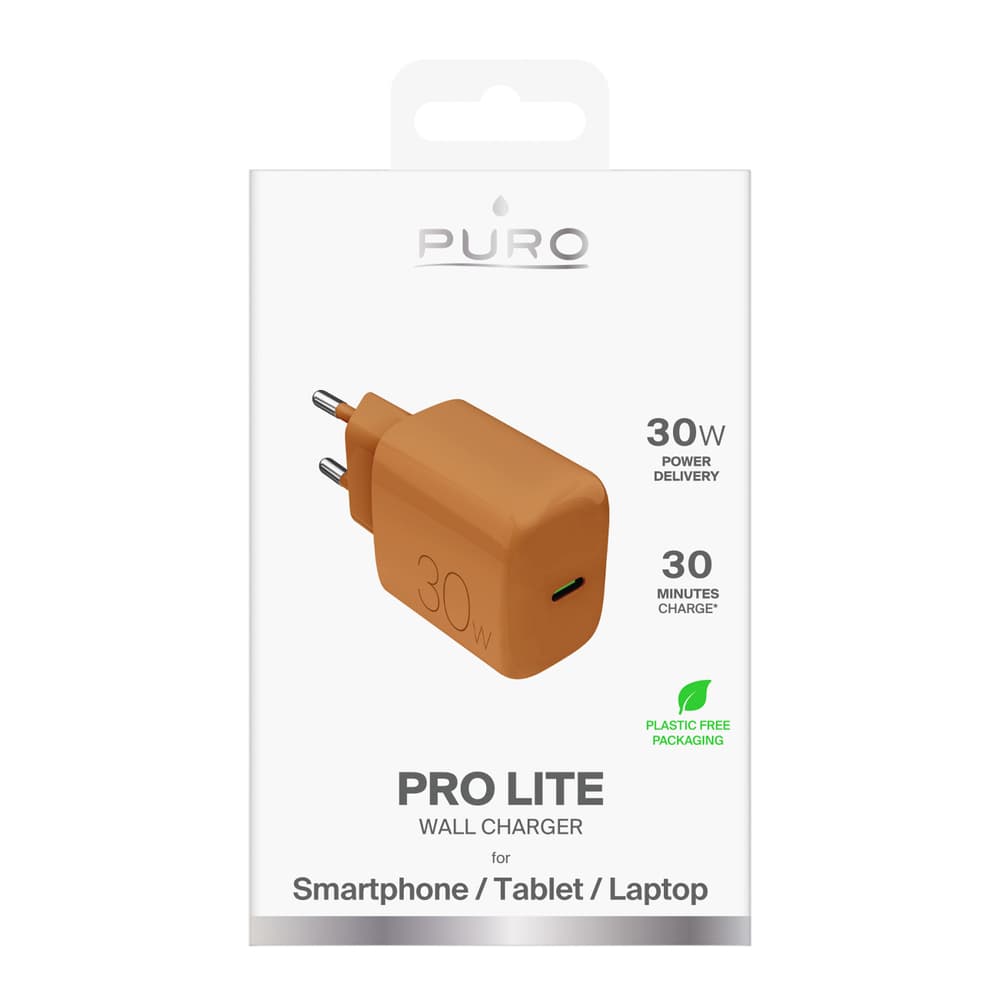 Puro Pro Lite 30W USB-C polnilec (oranžen) 2