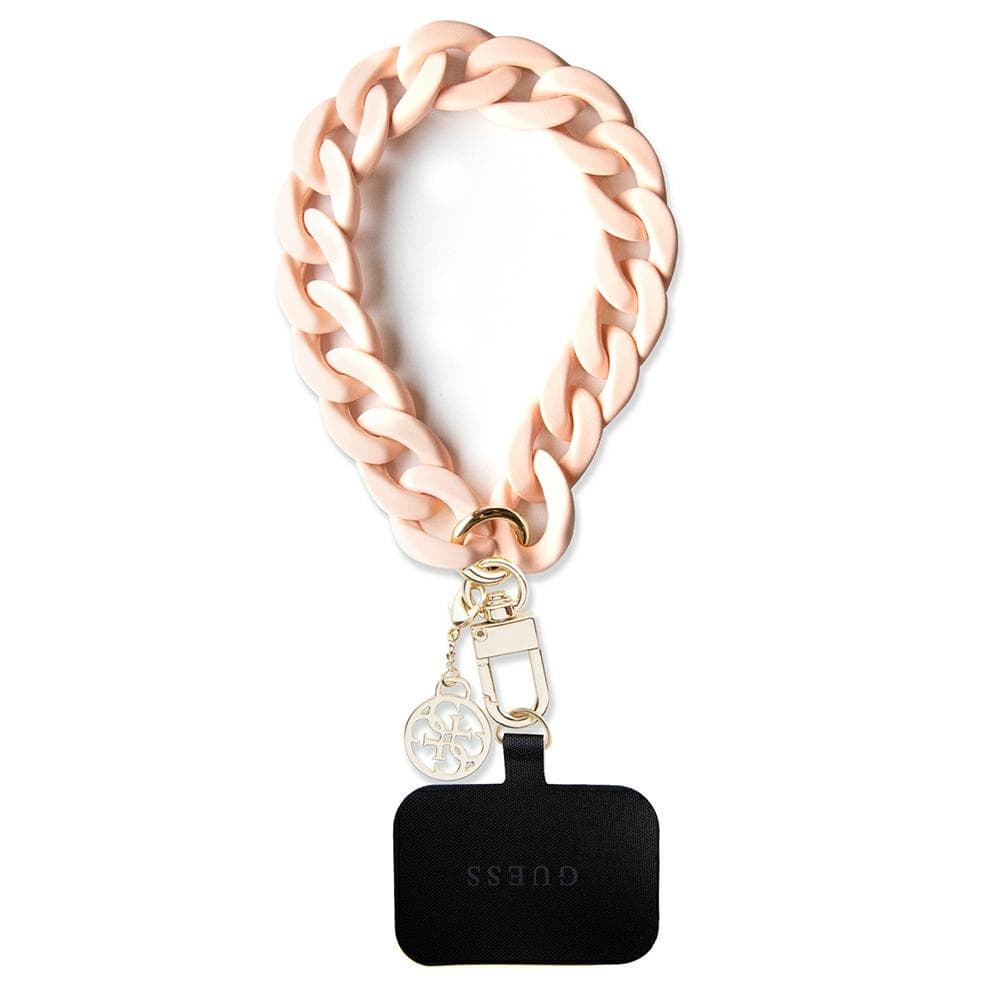 Guess Universal Big Hand Strap ovitek Acrylic 4G Charm - roza