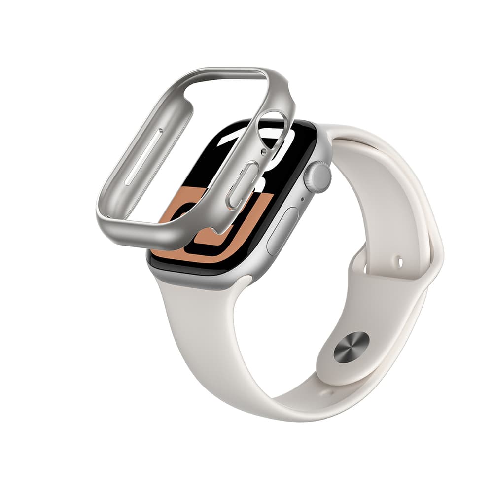 AmazingThing Minimal ovitek za Apple Watch 46mm - srebrn