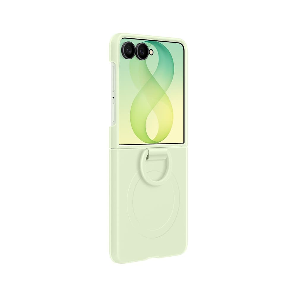 Samsung Silicone Ring Magnet ovitek za Galaxy Z Flip 8, zelen