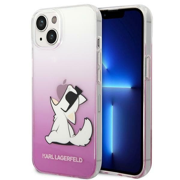 Karl Lagerfeld ovitek za iPhone 14 Plus Choupette Fun, roza