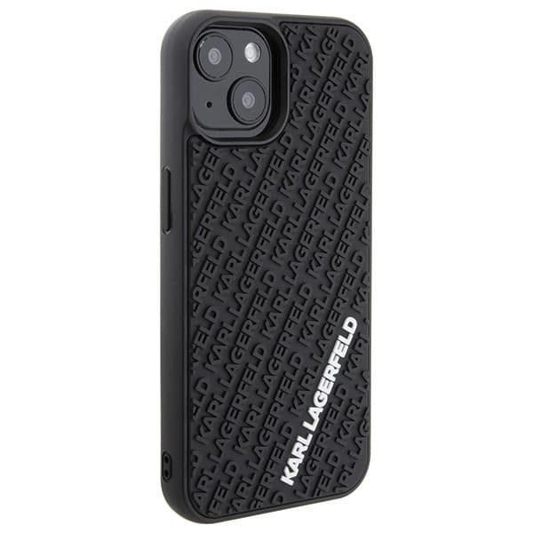 Karl Lagerfeld ovitek za iPhone 15, 3D Rubber Multi Logo, črn 4
