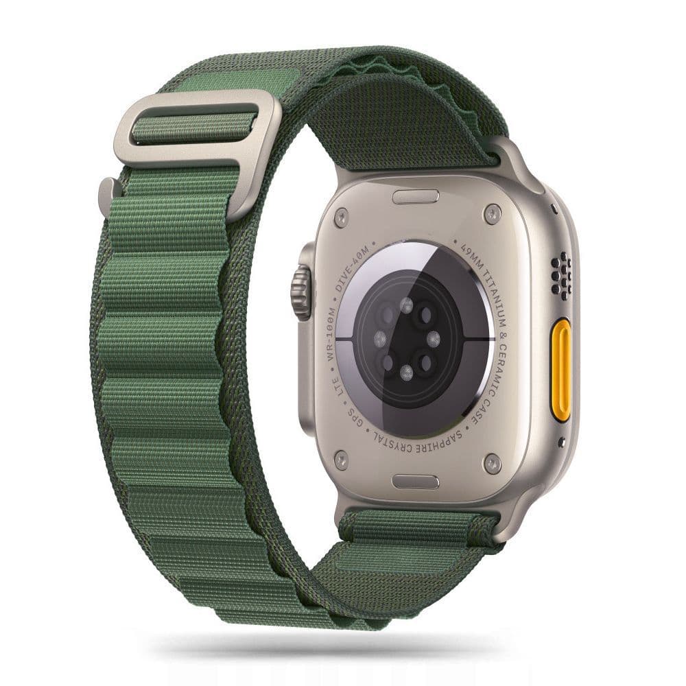 Tech-Protect Nylon Pro pašček za Apple Watch (42-49mm) - Temno zelen