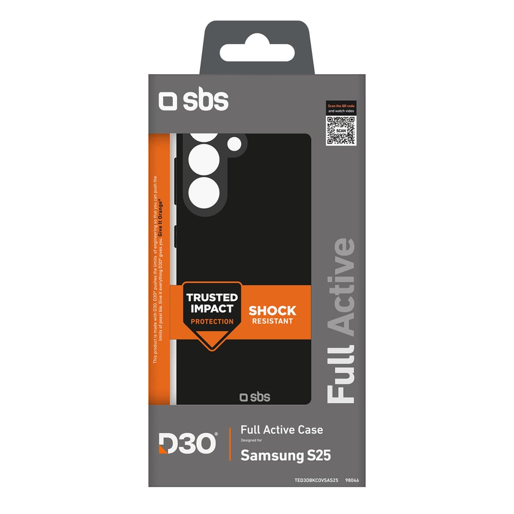 SBS D3O ovitek za Samsung Galaxy S25 - Črn 2