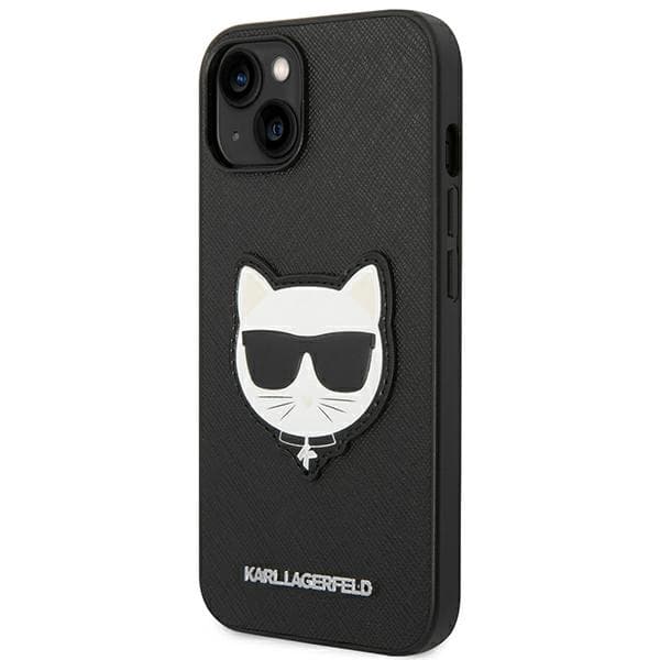 Karl Lagerfeld Saffiano Choupette ovitek za iPhone 14 Plus - Črna 2