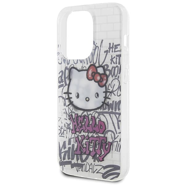 Hello Kitty ovitek IML Kitty On Bricks Graffiti za iPhone 14 Pro - bela 6