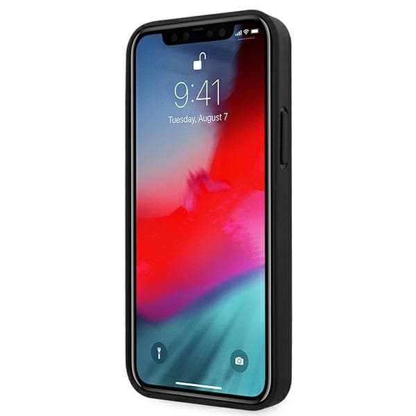 Ovitek AMG usnjen Debossed Lines za iPhone 12 mini - črn 5
