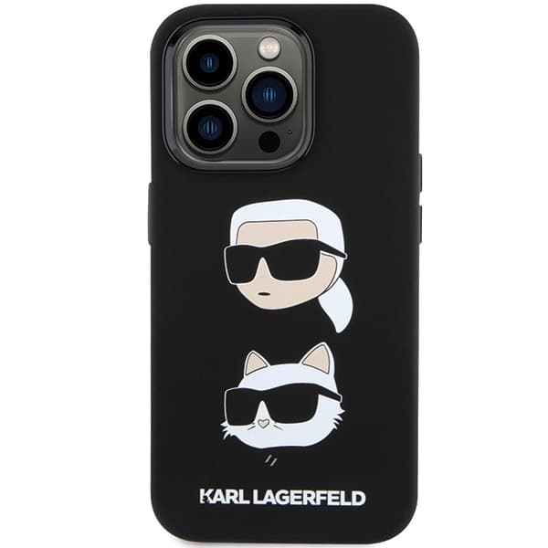 Karl Lagerfeld ovitek za iPhone 15 Pro - črn, silikonski 3