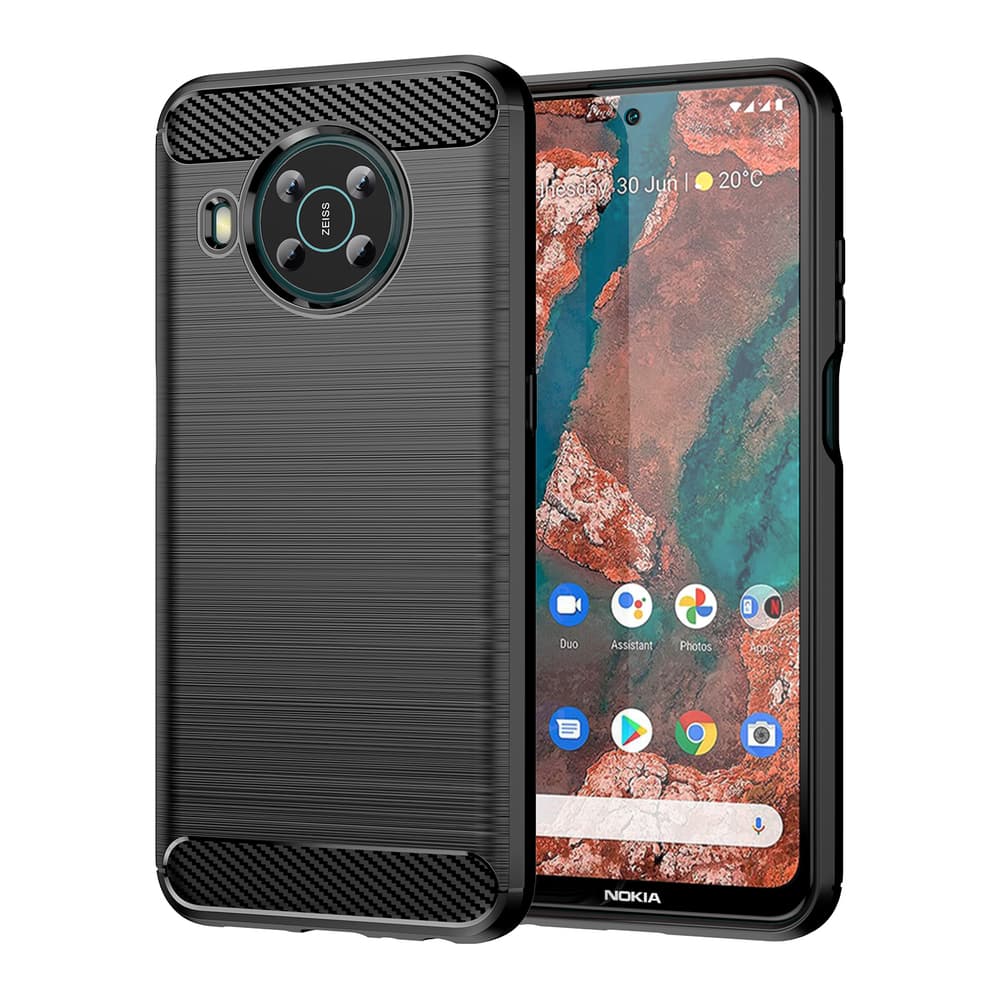 Hurtel Carbon Case prožno ovitka za Nokia X100 črna