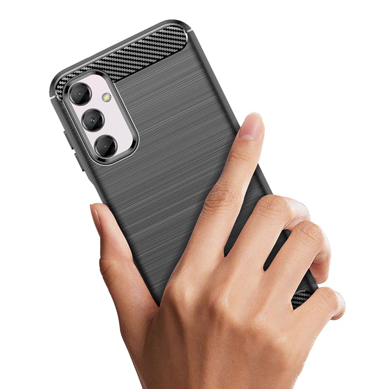Fleksibilen ovitek Carbon Case za Samsung Galaxy M14 - črn 6