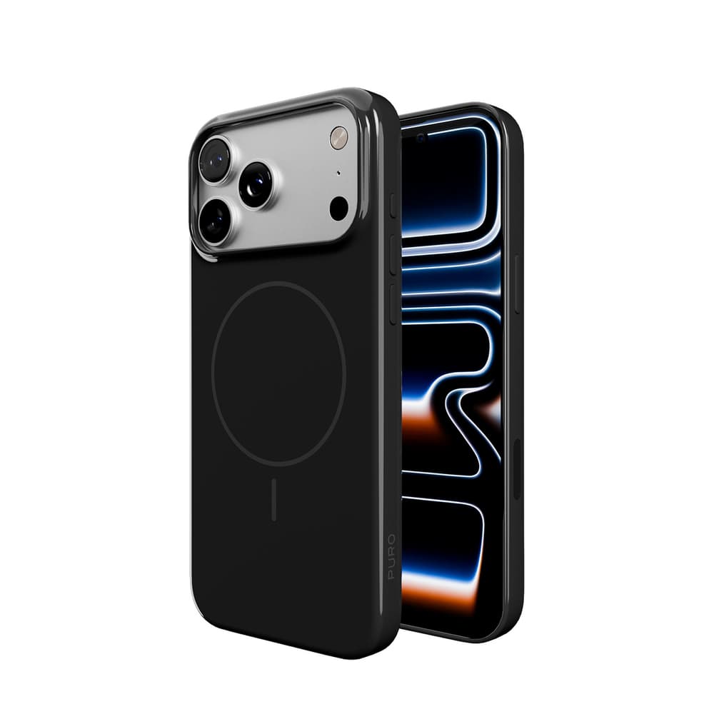 Puro Pulse ovitek za iPhone 17 Pro Max, polikarbonat, črn - MagSafe 5