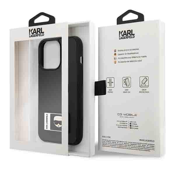 Ov. Karl Lagerfeld Ikonik Patch za iPhone 13/13 Pro - Črn 8