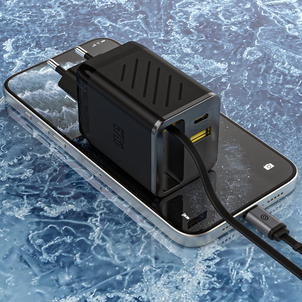 Dudao A67EU GaN 67W zidni polnilec z vgrajenim kablom USB-C 7
