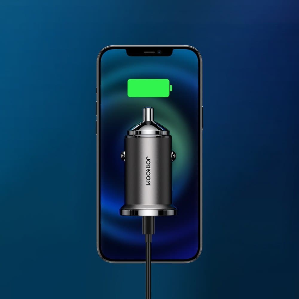 Joyroom C-A35 avto polnilec USB-C / USB 45W PD QC3.0 - siv 2