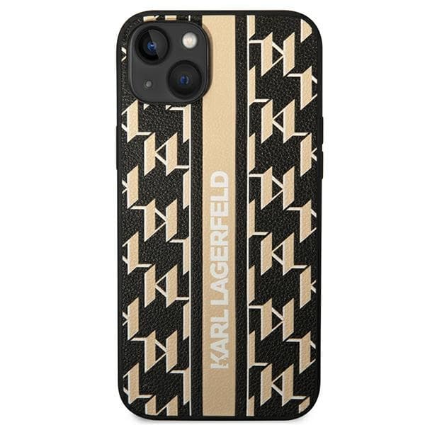 Karl Lagerfeld ovitek za iPhone 14 Plus (6,7") Monogram Stripe, rjav 3