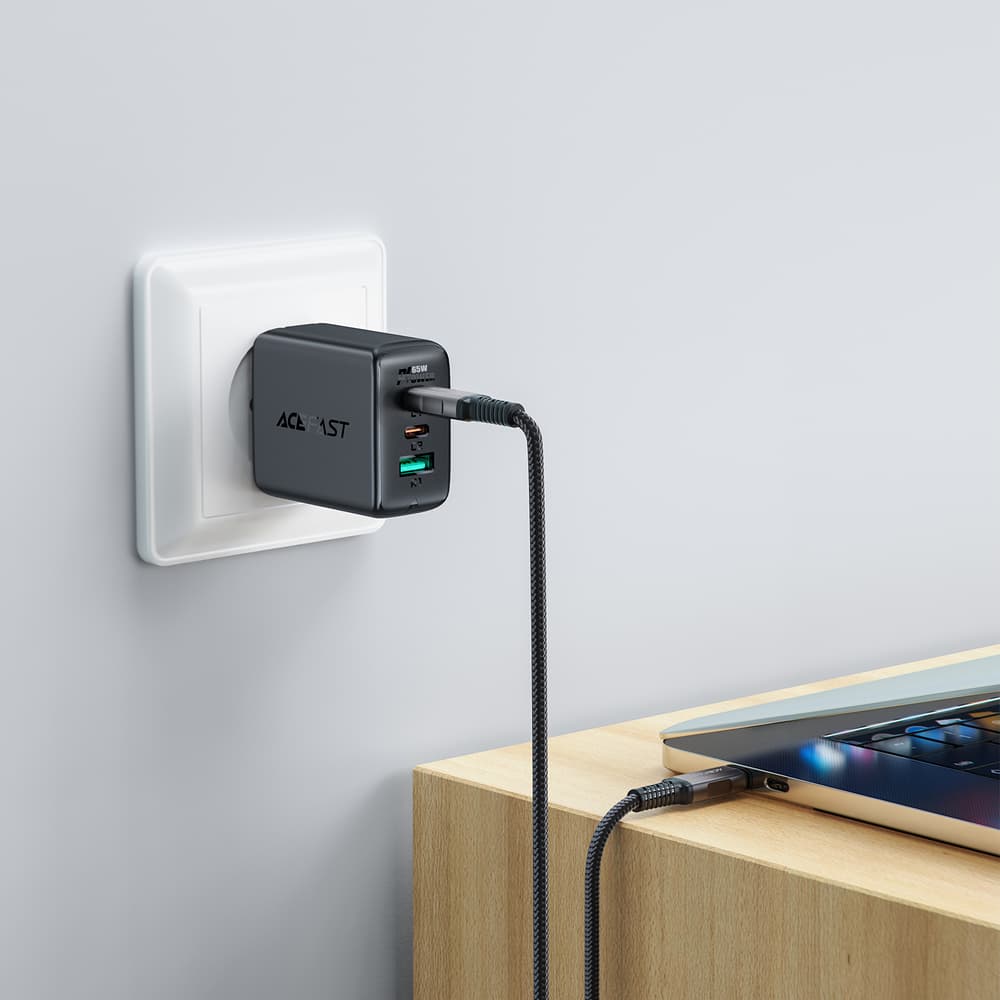 Kabel Acefast C1-09 USB-C / USB-C USB4 PD3.1 5A 1m - sivo-črn 6