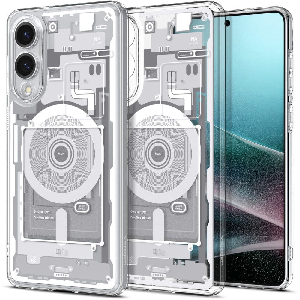 Spigen Ultra Hybrid Mag ovitek z MagSafe za Samsung Galaxy S25 Edge - bel s tiskom