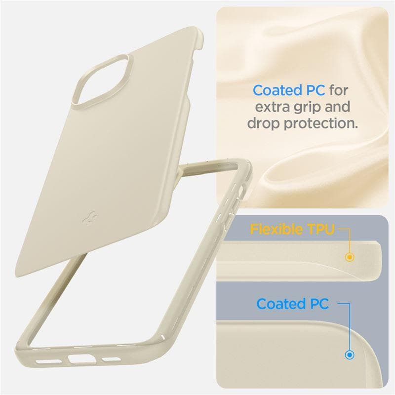 Ovitek Spigen Thin Fit za iPhone 15 Plus - bež 5