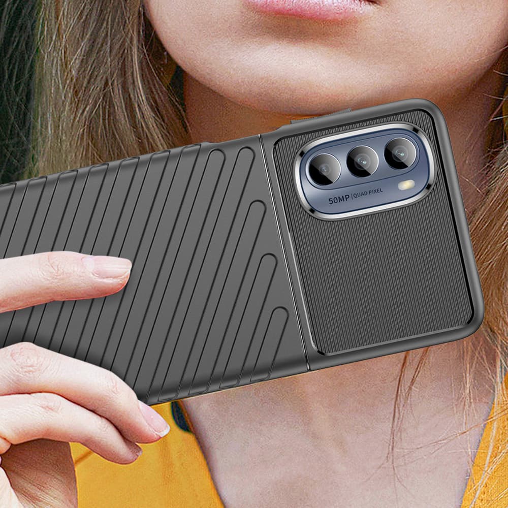 Thunder Case Thunder ohišje za Motorola Moto G62 5G, črno 5