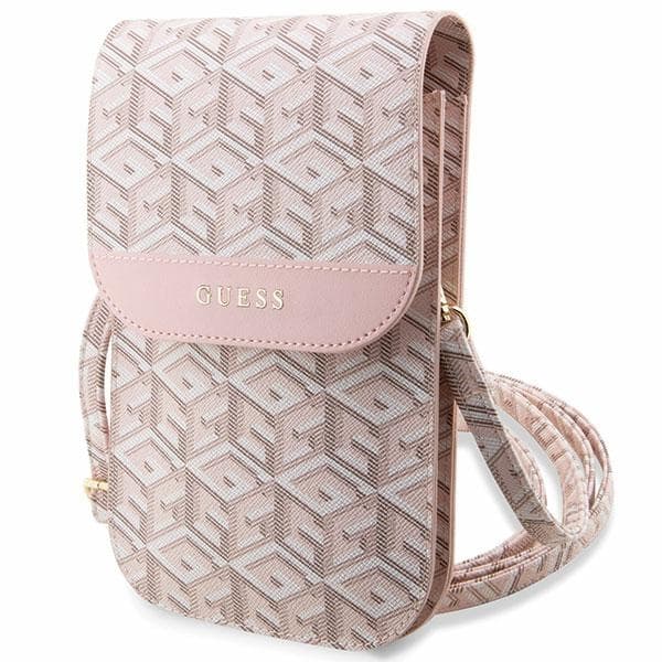 Guess torbica za telefon GUWBHGCFSEP, roza/roza GCube Stripe