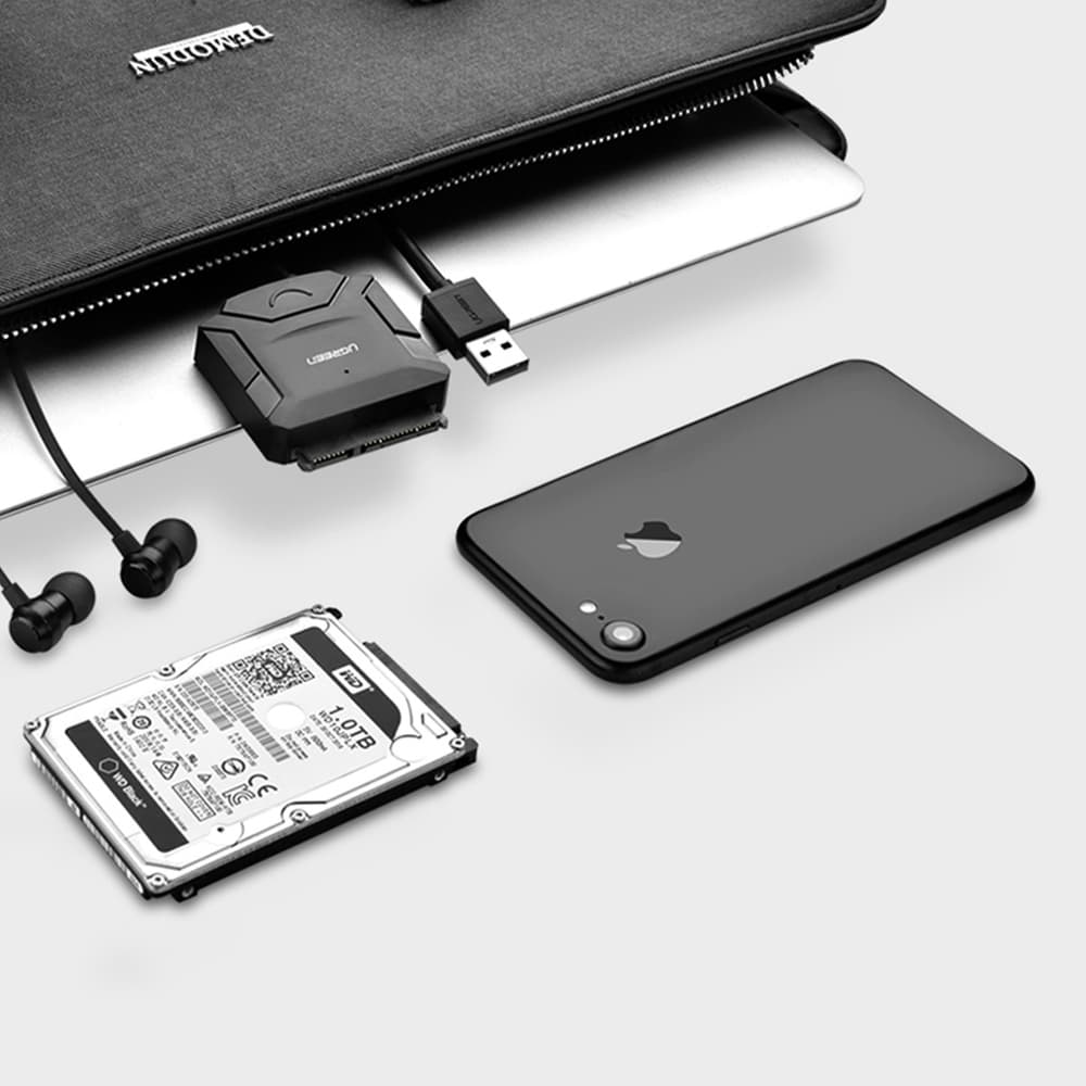 Ugreen adapter kabel za trdi disk 2.5"/3.5" (USB-A 3.0 - SATA) - črn 6