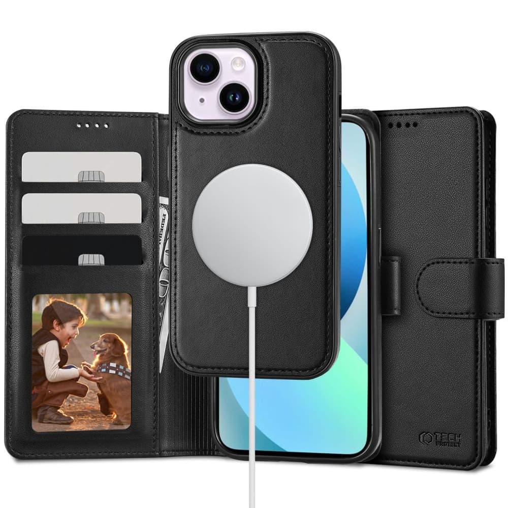 Tech-Protect Wallet MagSafe ovitek iPhone 13 - črn