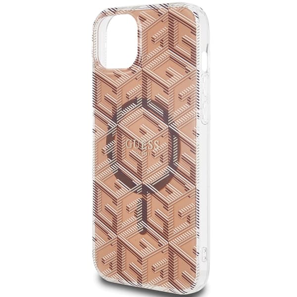 Guess IML GCube MagSafe etui za iPhone 15 / 14 / 13 - rjava 6