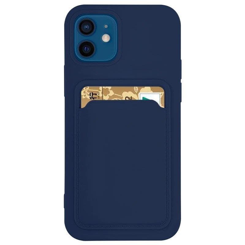 Hurtel Card Case silikonska denarnica z režo za kartico za Xiaomi Redmi Note 11 Pro+ 5G / 11 Pro (China), temno modra