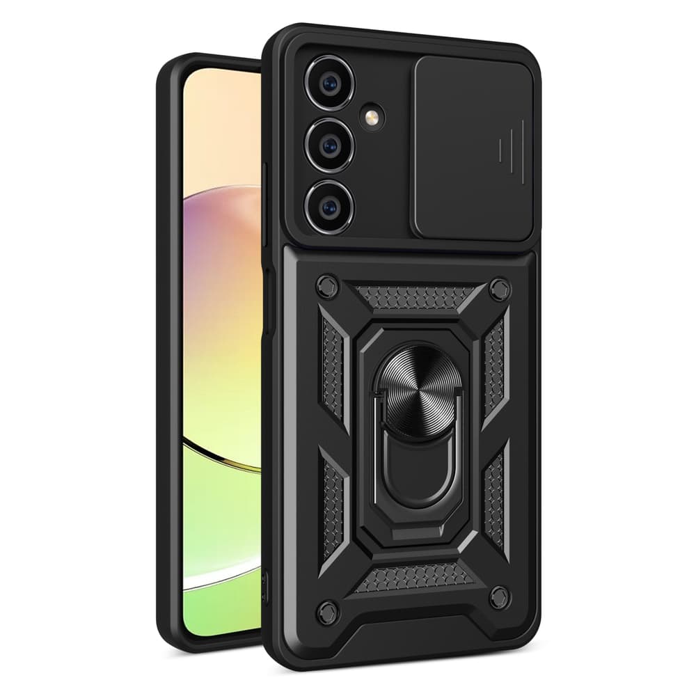 Robusten ovitek Hybrid Armor Camshield za Samsung M54 s pokrovom kamere - črn