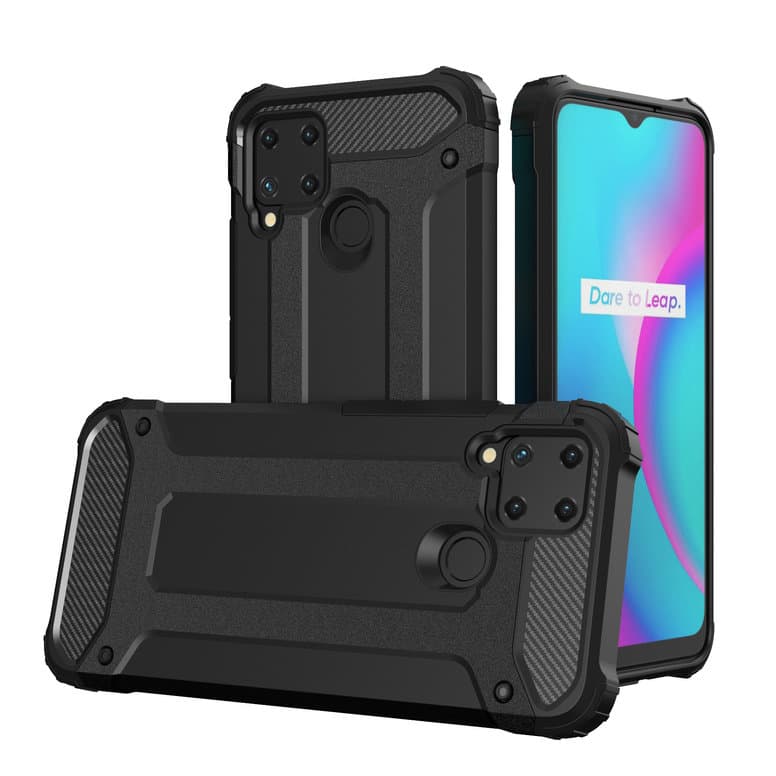 Okoplenjen ovitek Hybrid Armor za Realme 10 5G / Realme 9i 5G - črn