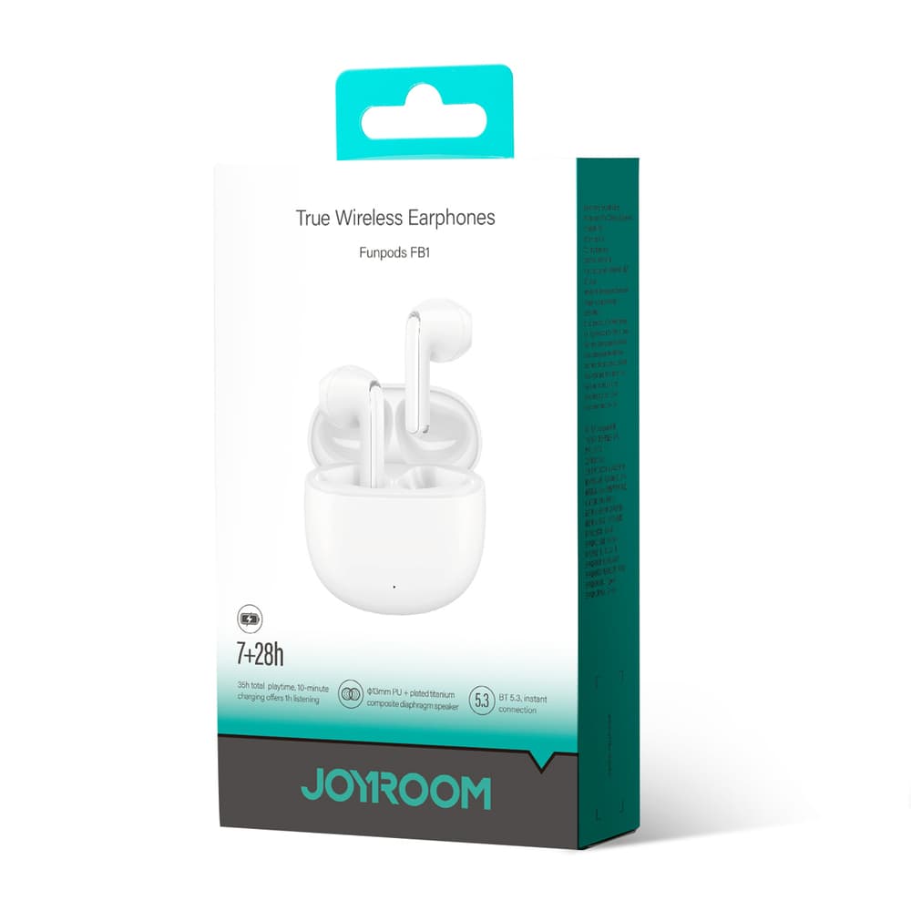 Joyroom JR-FB1 Funpods TWS slušalke, Bluetooth 6.0, bele 7