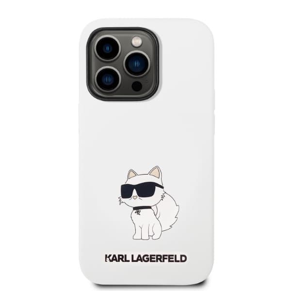 Karl Lagerfeld Silicone Choupette etui za iPhone 14 Pro Max - bela 3