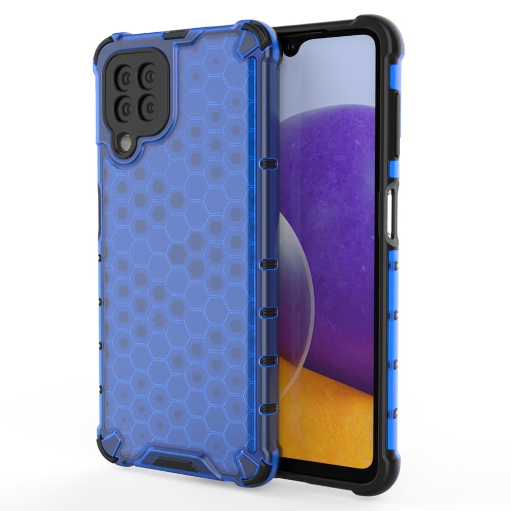Honeycomb ovitek za Samsung Galaxy A22 4G, moder