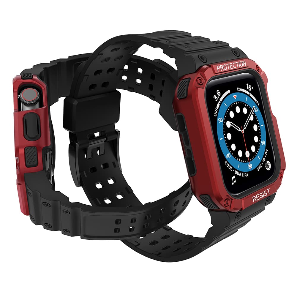 Hurtel Protect Strap Band za Apple Watch 38/40/41mm, črna, rdeča 3