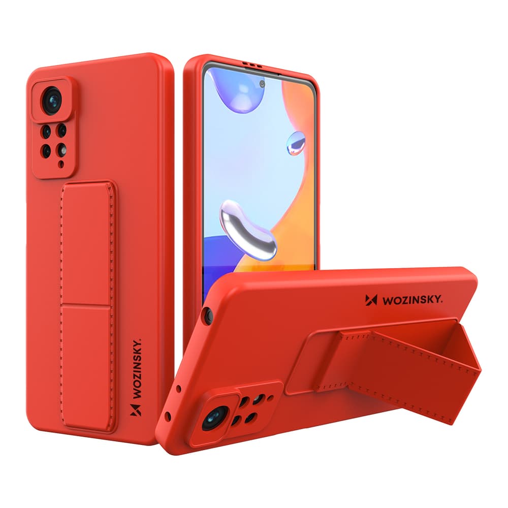 Wozinsky Kickstand ovitek za Xiaomi Redmi Note 11 Pro - rdeč