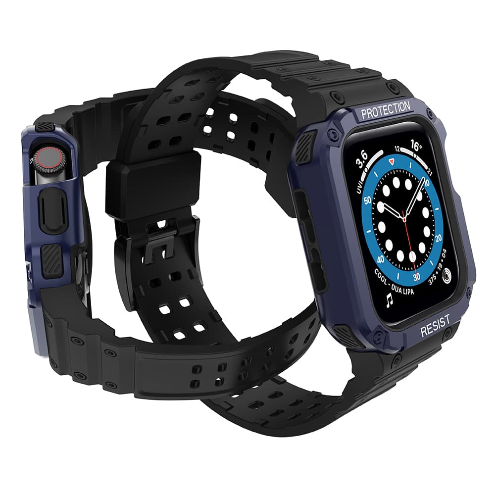 Hurtel Protect Strap Band za Apple Watch 38/40/41mm, črna, modra 3