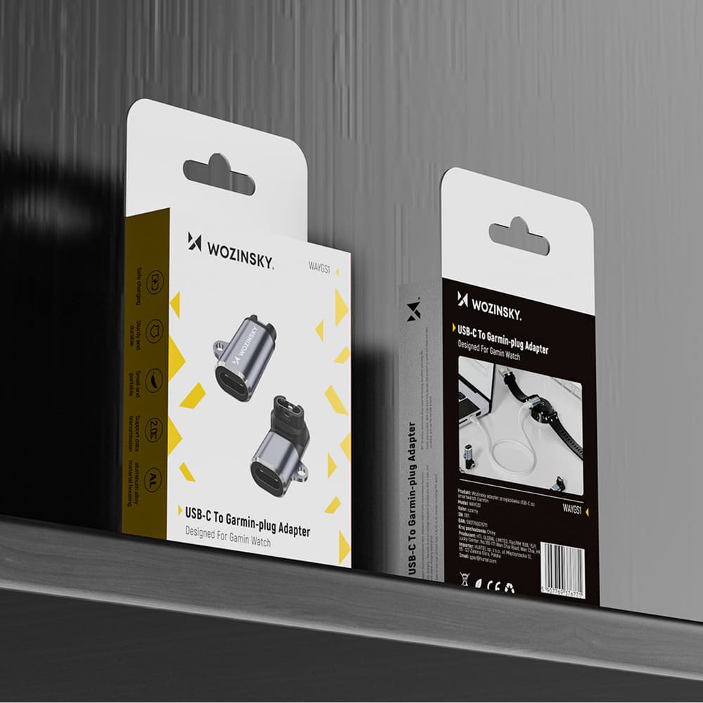 Wozinsky WAYGS1 USB-C adapter za Garmin pametno uro - siv 8