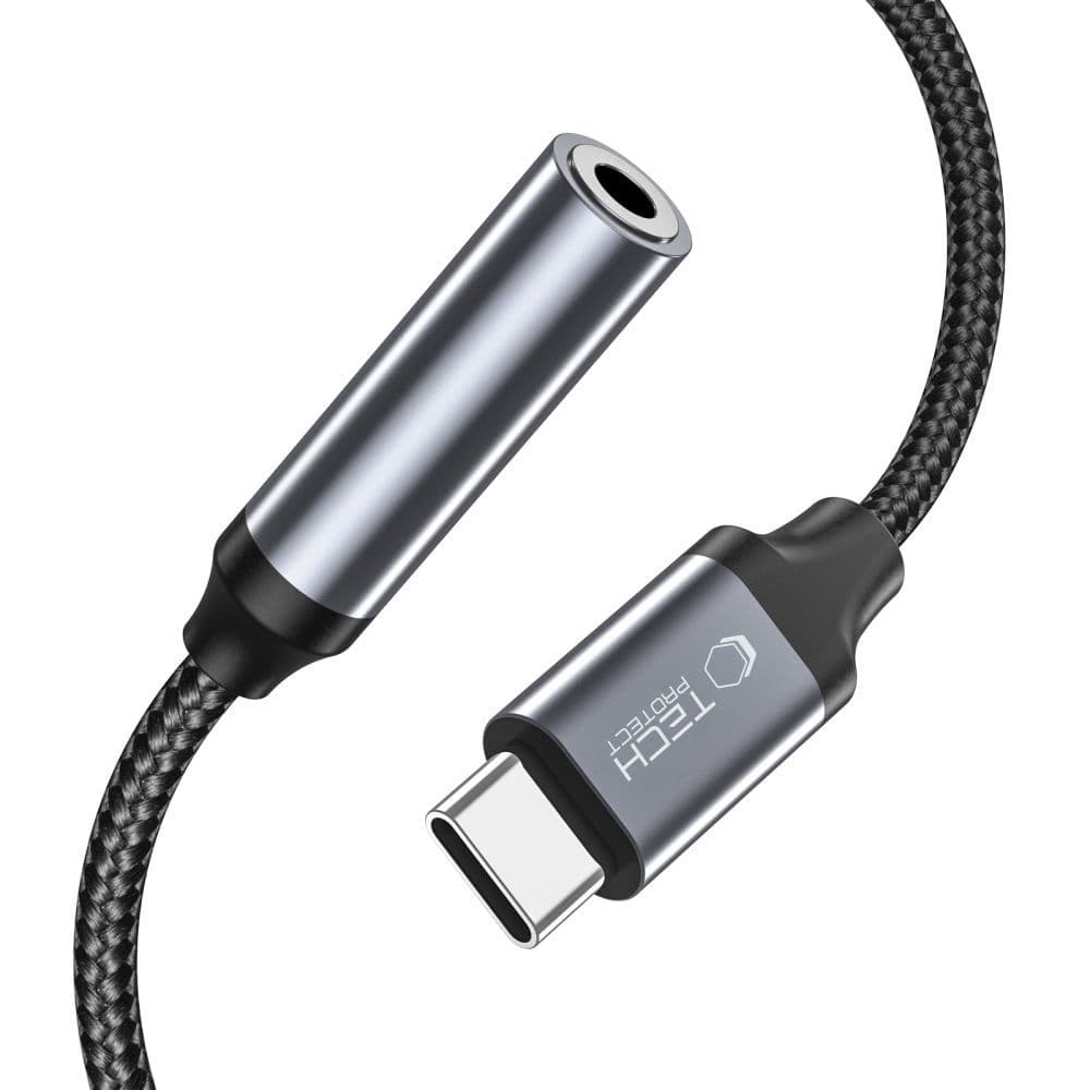 Tech-Protect UltraBoost USB-C / 3.5mm mini jack adapter - črna 4