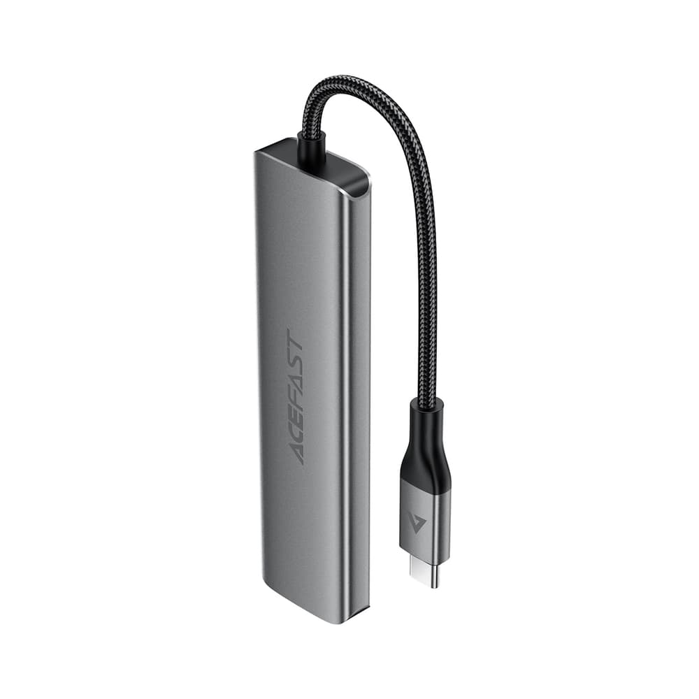 Acefast J16 USB-C Hub 5-v-1, HDMI 4K 60Hz, PD 90W, siva 2